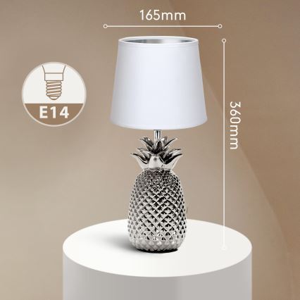 Aigostar - Lampa stołowa 1xE14/40W/230V chrom błyszczący