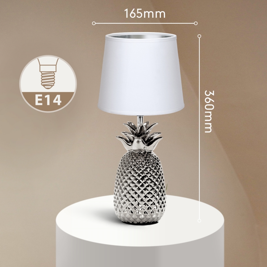 Aigostar - Lampa stołowa 1xE14/40W/230V chrom błyszczący