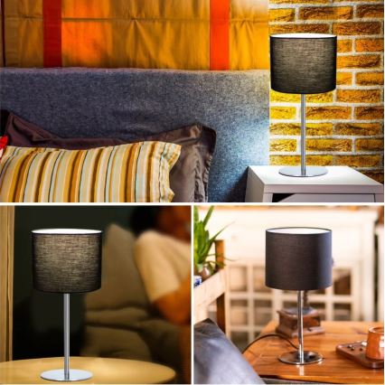 Aigostar - Lampa stołowa 1xE14/40W/230V czarna
