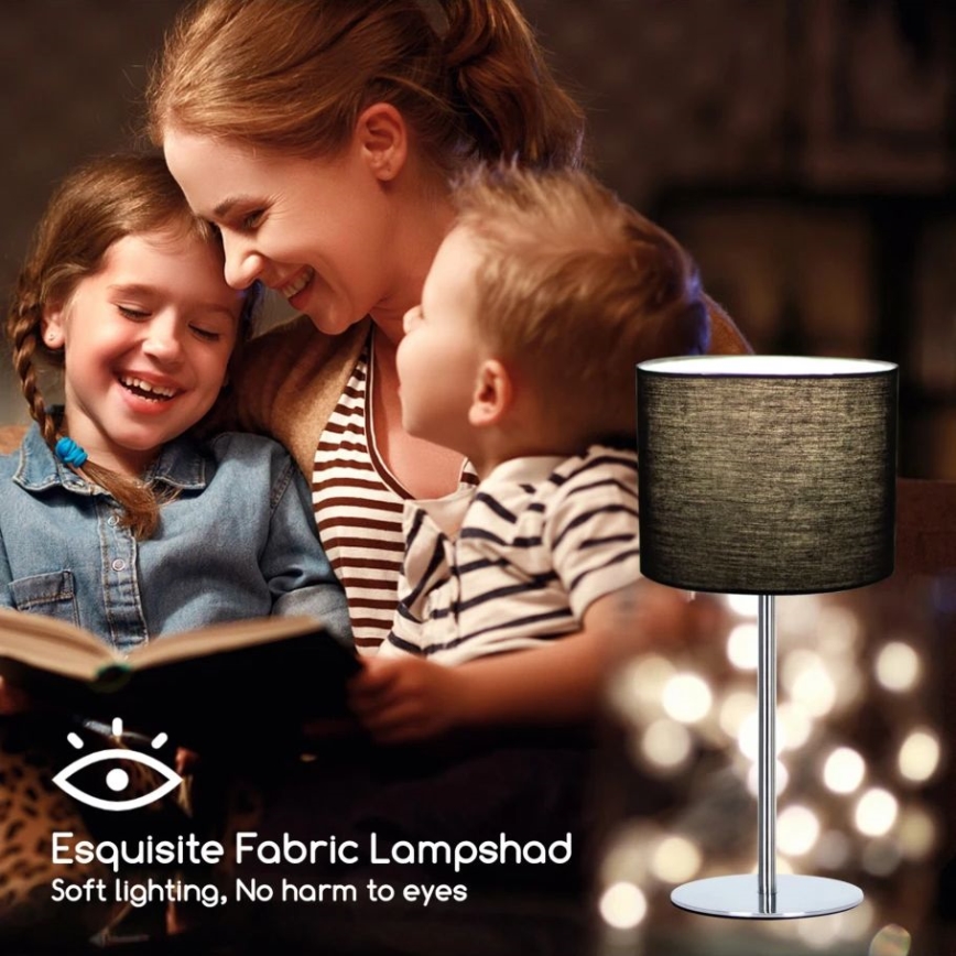 Aigostar - Lampa stołowa 1xE14/40W/230V czarna