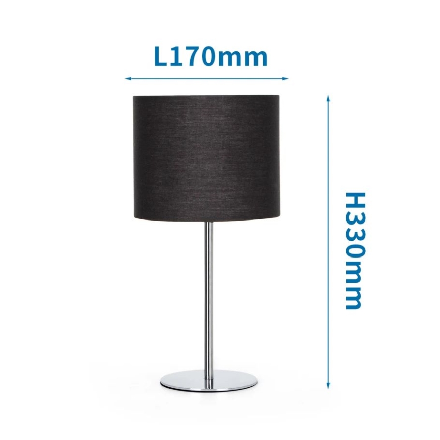Aigostar - Lampa stołowa 1xE14/40W/230V czarna