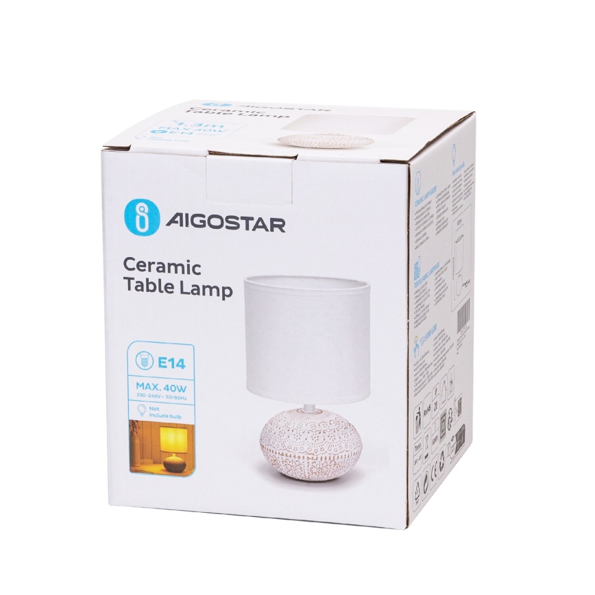 Aigostar - Lampa stołowa 1xE14/40W/230V