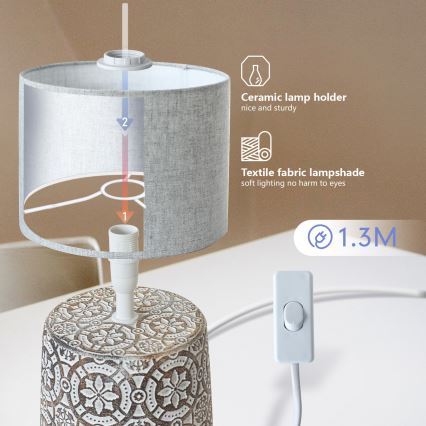 Aigostar - Lampa stołowa 1xE14/40W/230V