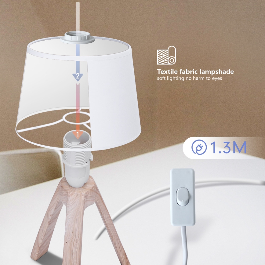 Aigostar - Lampa stołowa 1xE14/40W/230V