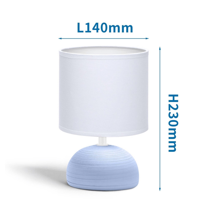 Aigostar - Lampa stołowa 1xE14/40W/230V niebieski/biały