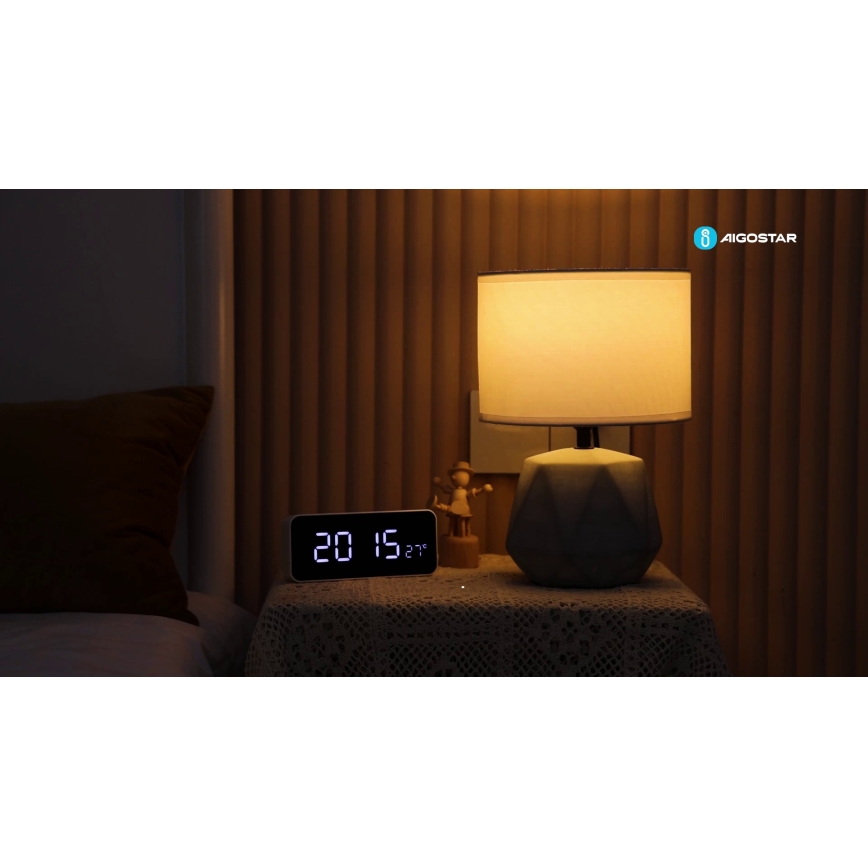 Aigostar - Lampa stołowa 1xE14/40W/230V szara