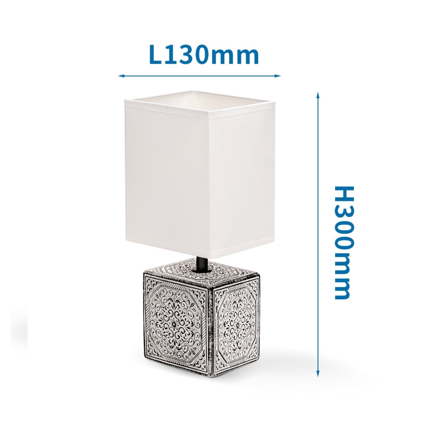 Aigostar - Lampa stołowa 1xE14/40W/230V szary/biały