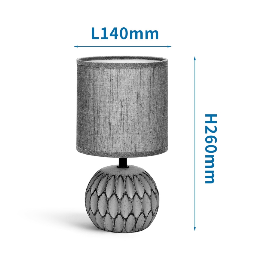 Aigostar - Lampa stołowa 1xE14/40W/230V szary