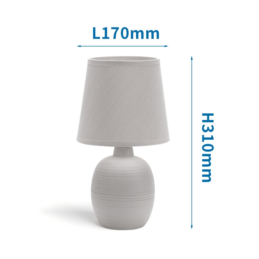 Aigostar - Lampa stołowa 1xE14/40W/230V szary