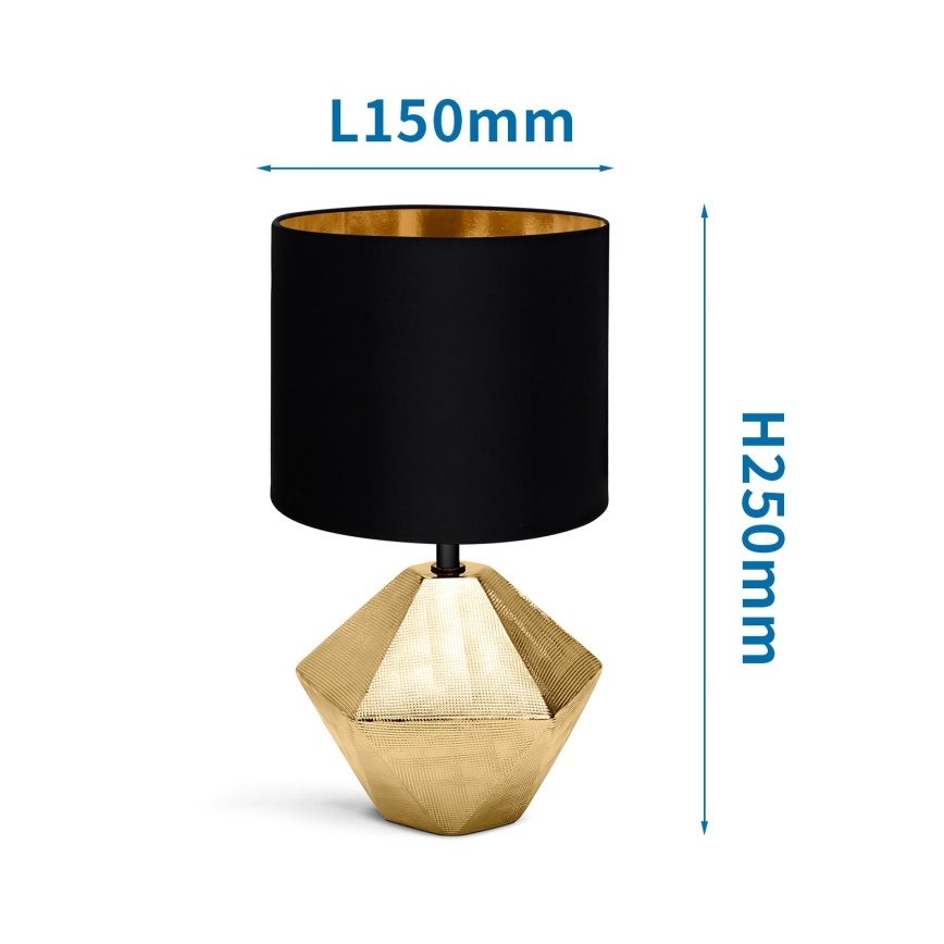 Aigostar - Lampa stołowa 1xE14/40W/230V złoty/czarny