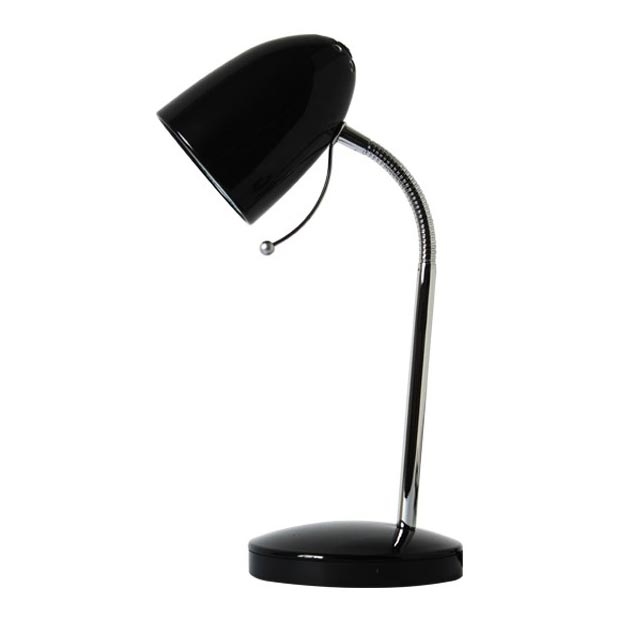 Aigostar - Lampa stołowa 1xE27/36W/230V czarna/błyszczący chrom