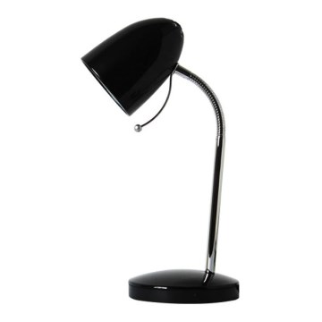 Aigostar - Lampa stołowa 1xE27/36W/230V czarny/chrom błyszczący