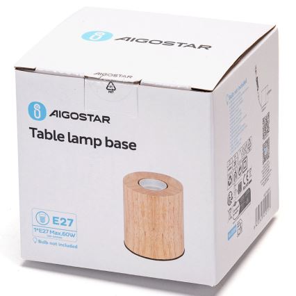 Aigostar - Lampa stołowa 1xE27/60W/230V beżowa