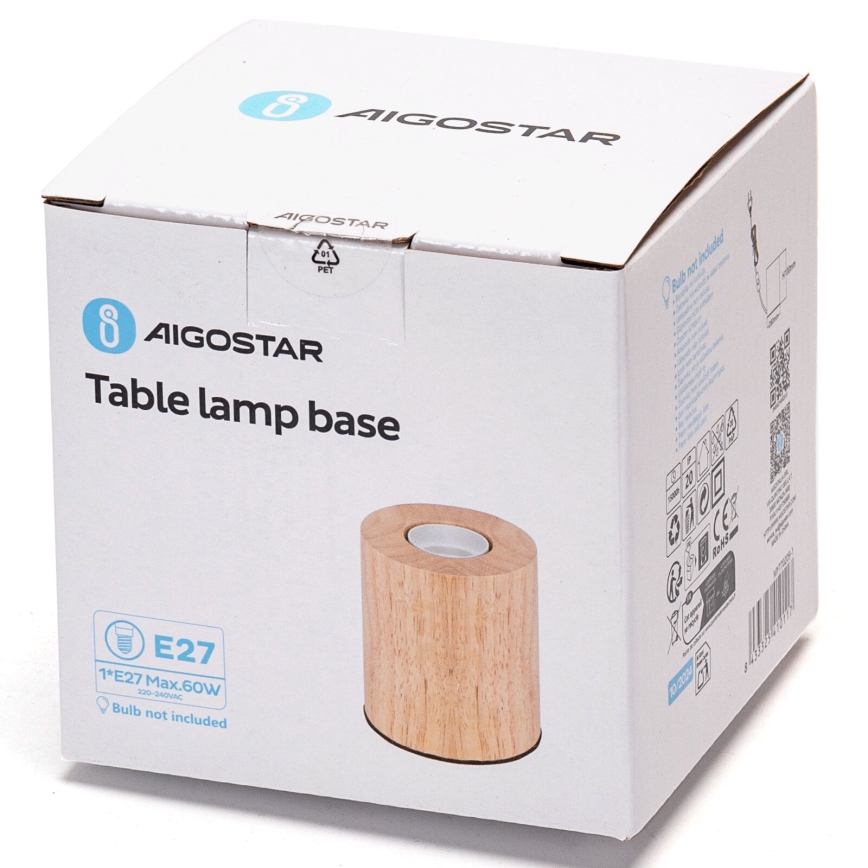 Aigostar - Lampa stołowa 1xE27/60W/230V beżowa