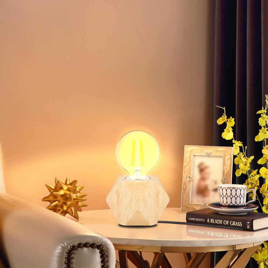Aigostar - Lampa stołowa 1xE27/60W/230V beżowa