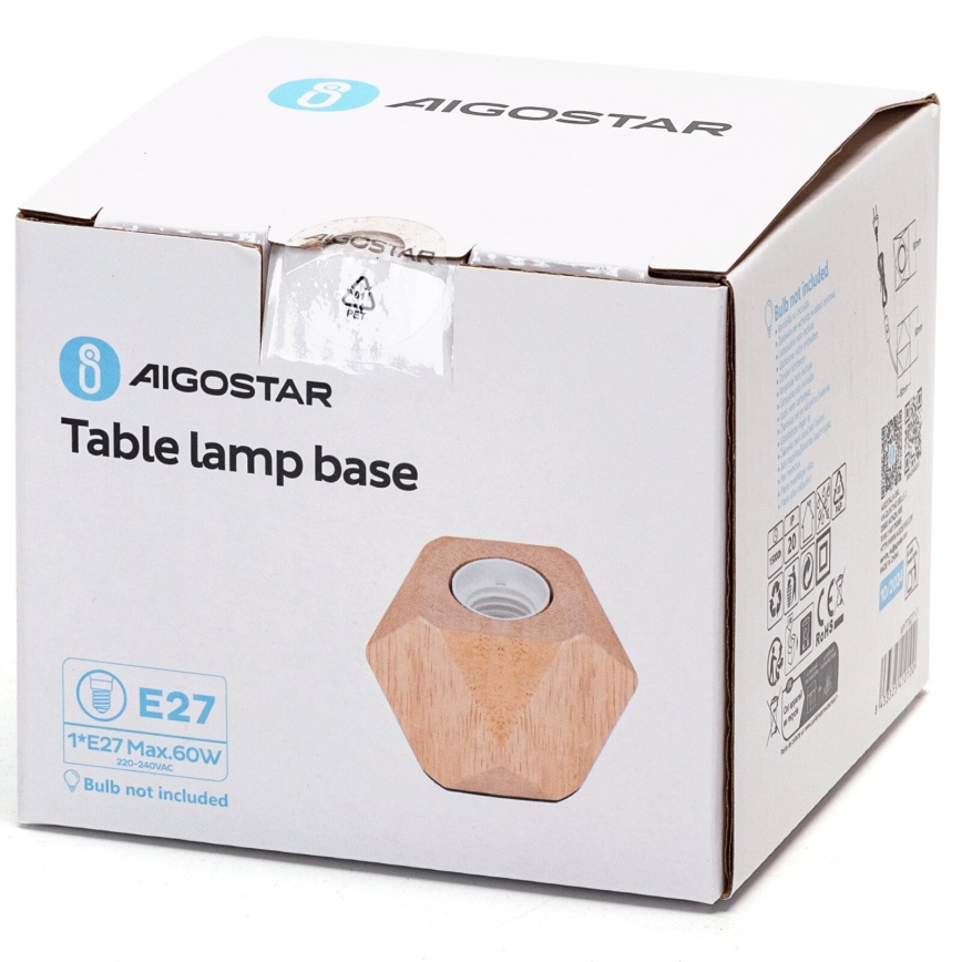 Aigostar - Lampa stołowa 1xE27/60W/230V beżowa
