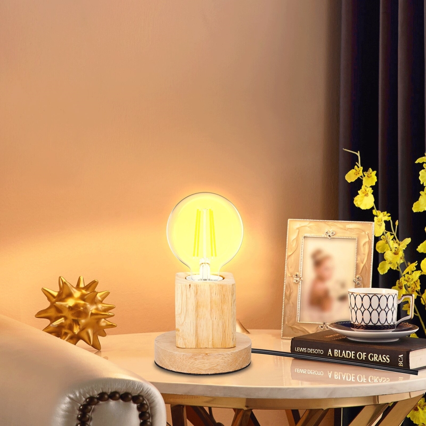 Aigostar - Lampa stołowa 1xE27/60W/230V beżowa