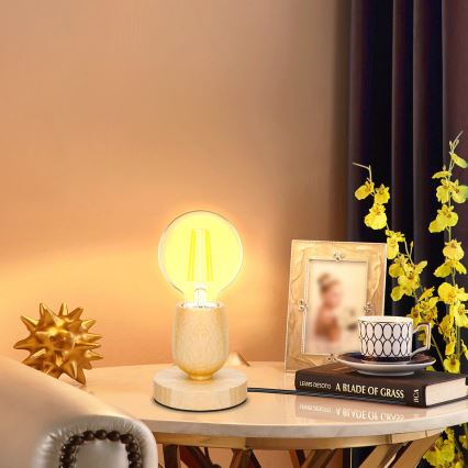 Aigostar - Lampa stołowa 1xE27/60W/230V beżowa