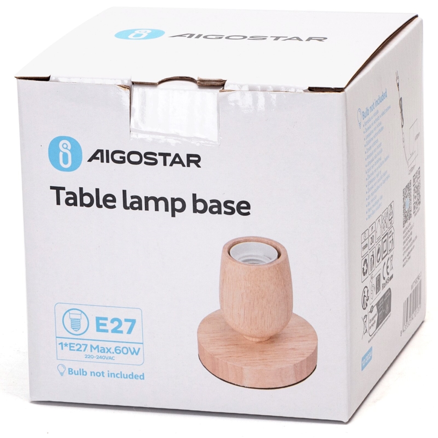 Aigostar - Lampa stołowa 1xE27/60W/230V beżowa