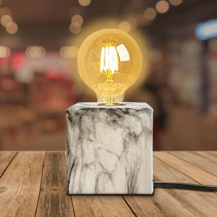 Aigostar - Lampa stołowa 1xE27/60W/230V biały/szary