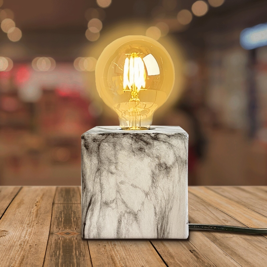 Aigostar - Lampa stołowa 1xE27/60W/230V biały/szary