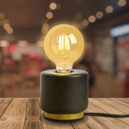Aigostar - Lampa stołowa 1xE27/60W/230V czarny