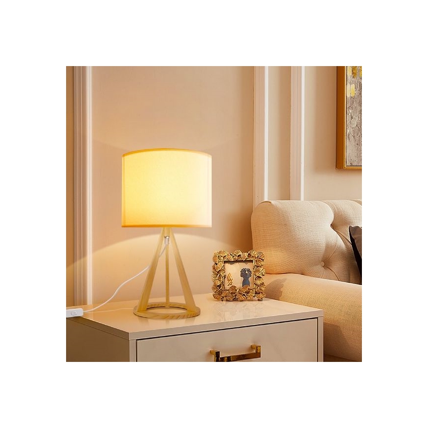 Aigostar - Lampa stołowa 1xE27/60W/230V sosna