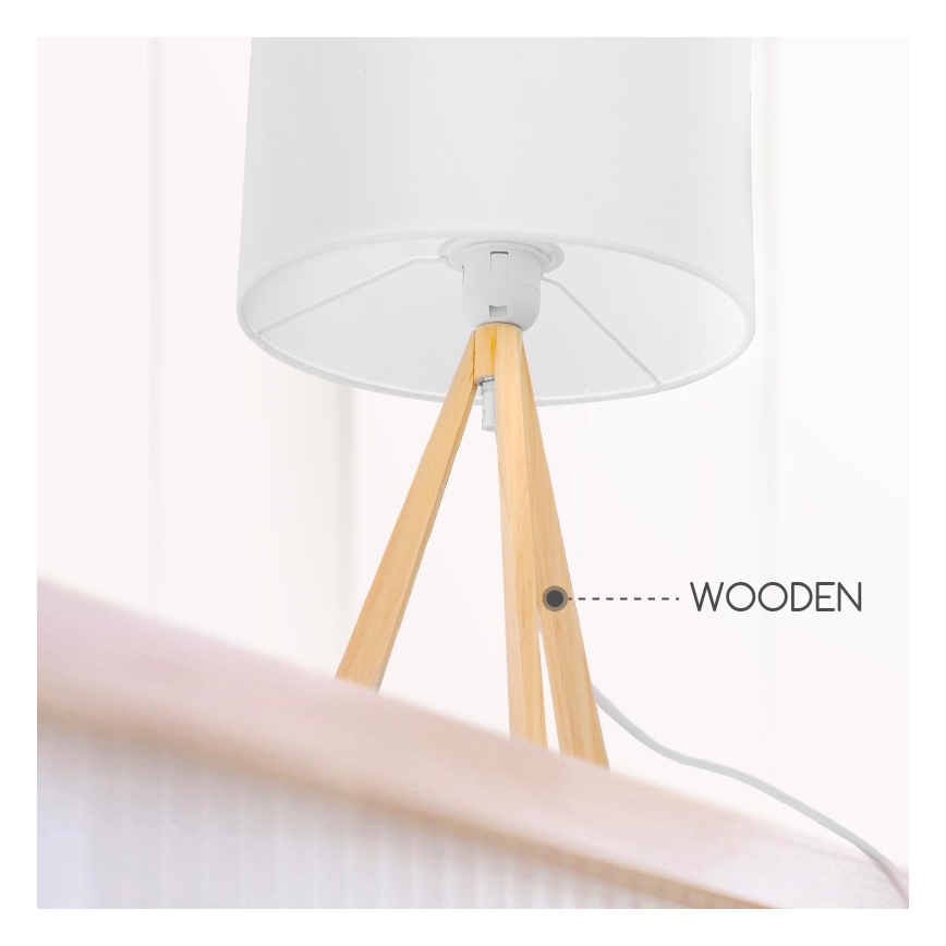 Aigostar - Lampa stołowa 1xE27/60W/230V sosna