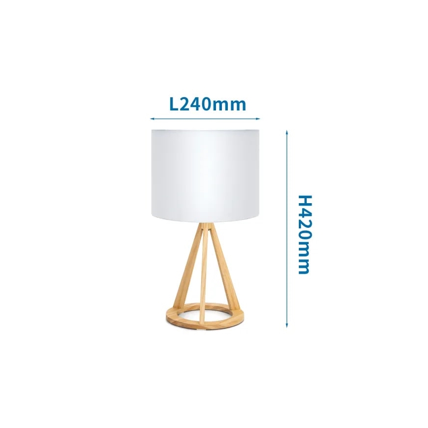 Aigostar - Lampa stołowa 1xE27/60W/230V sosna
