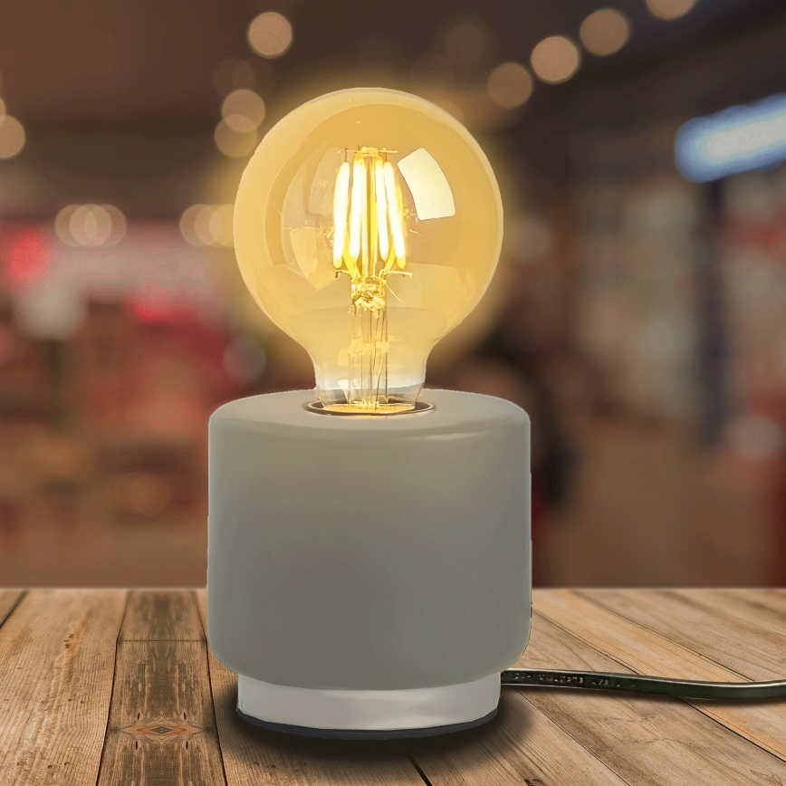 Aigostar - Lampa stołowa 1xE27/60W/230V szary