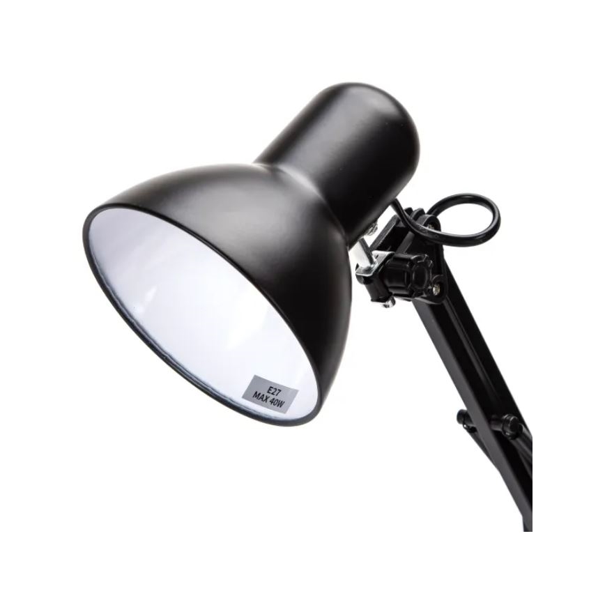 Aigostar - Lampa stołowa 2w1 1xE27/40W/230V czarna