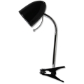 Aigostar -  Lampa stołowa z klipsem 1xE27/11W/230V czarna/chrom