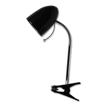Aigostar -  Lampa stołowa z klipsem 1xE27/11W/230V czarny/chrom błyszczący