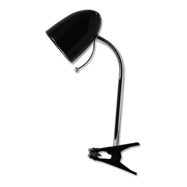 Aigostar -  Lampa stołowa z klipsem 1xE27/11W/230V czarny/chrom błyszczący