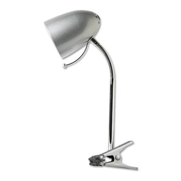 Aigostar -  Lampa stołowa z klipsem 1xE27/11W/230V srebrny/chrom błyszczący