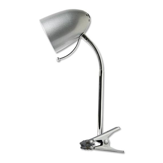 Aigostar -  Lampa stołowa z klipsem 1xE27/11W/230V srebrny/chrom błyszczący