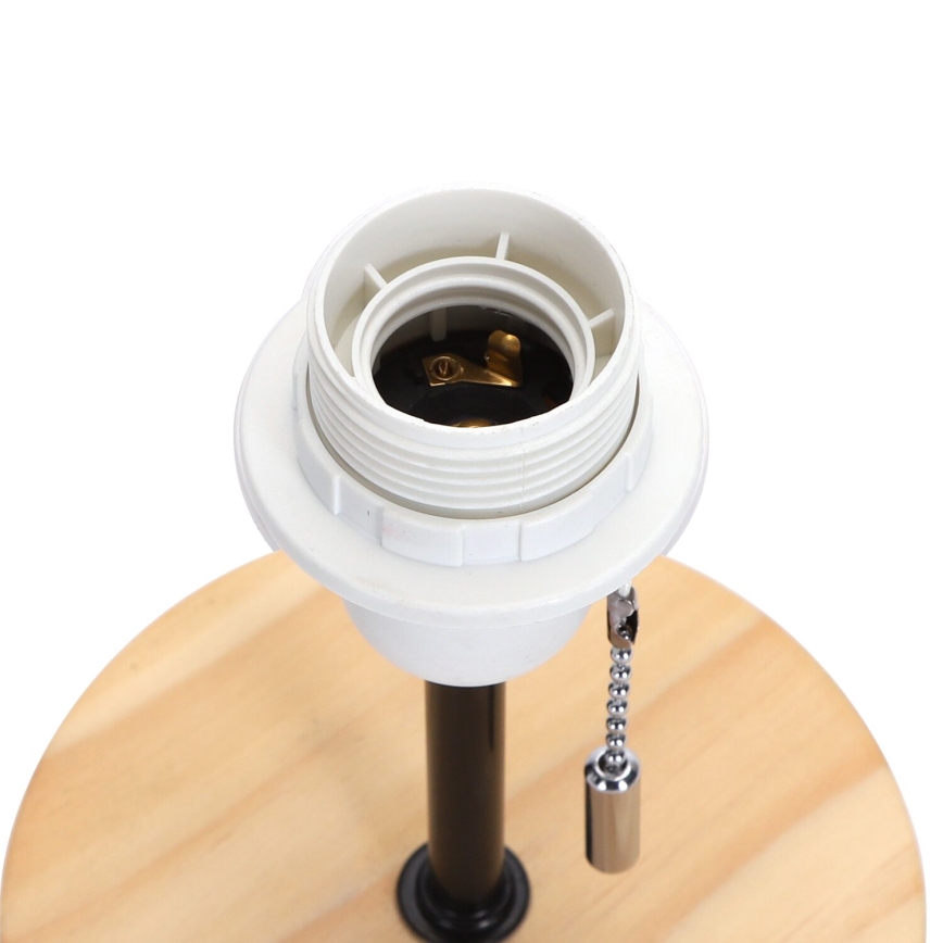 Aigostar - Lampa stołowa z portem USB 1xE27/40W/230V czarna/kremowa