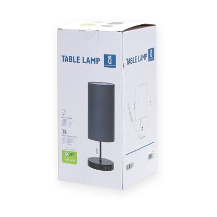 Aigostar - Lampa stołowa z portem USB 1xE27/40W/230V czarny