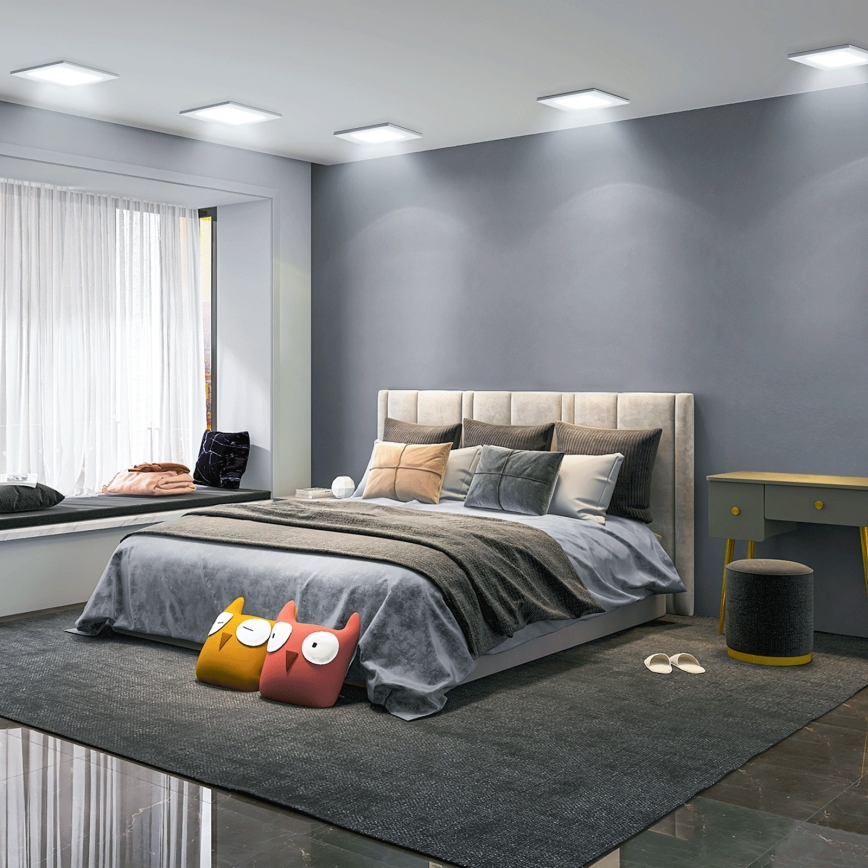 Aigostar - lampa sufitowa LED 12W 230V 6500K 17,5x17,5 cm biała