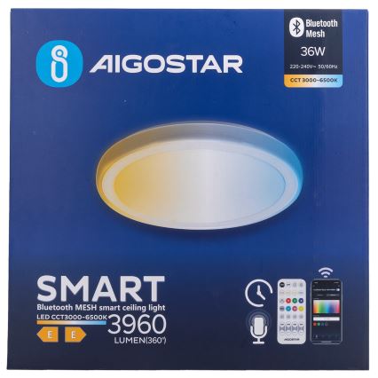 Aigostar - ściemnialna lampa sufitowa MESH LED/36W/230V 3000-6500K śr. 49,5 cm + pilot zdalnego sterowania