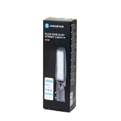 Aigostar - Lampa uliczna LED SLIM 30W/230V 6500K IP65