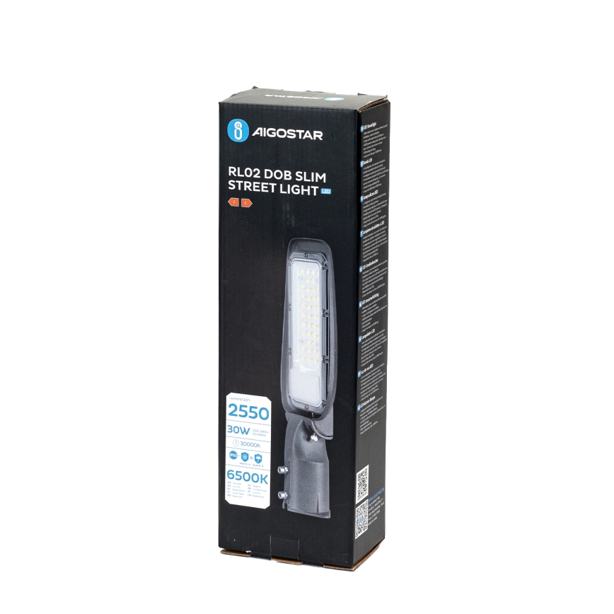 Aigostar - Lampa uliczna LED SLIM 30W/230V 6500K IP65