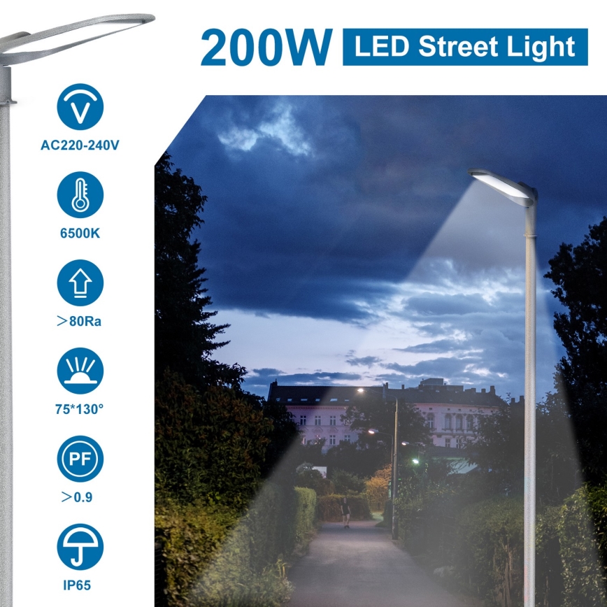 Aigostar - Lampa uliczna SLIM LED/200W/230V 6500K IP65