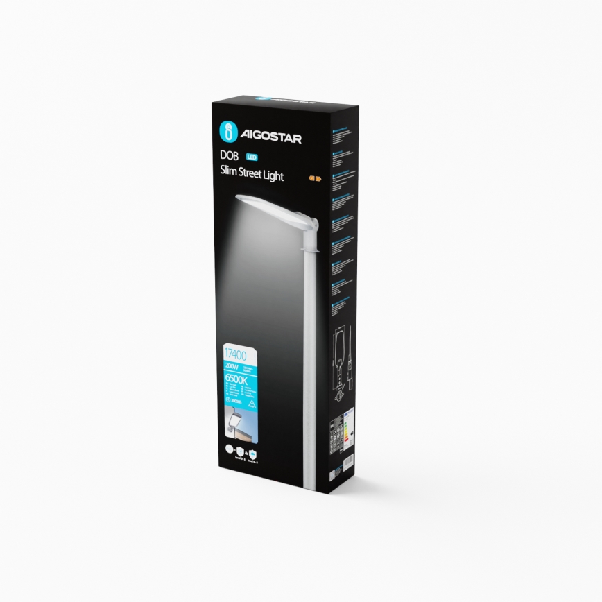 Aigostar - Lampa uliczna SLIM LED/200W/230V 6500K IP65