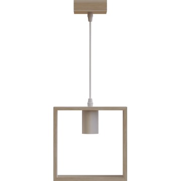 Aigostar - Lampa wisząca na lince 1xE27/60W/230V beżowa