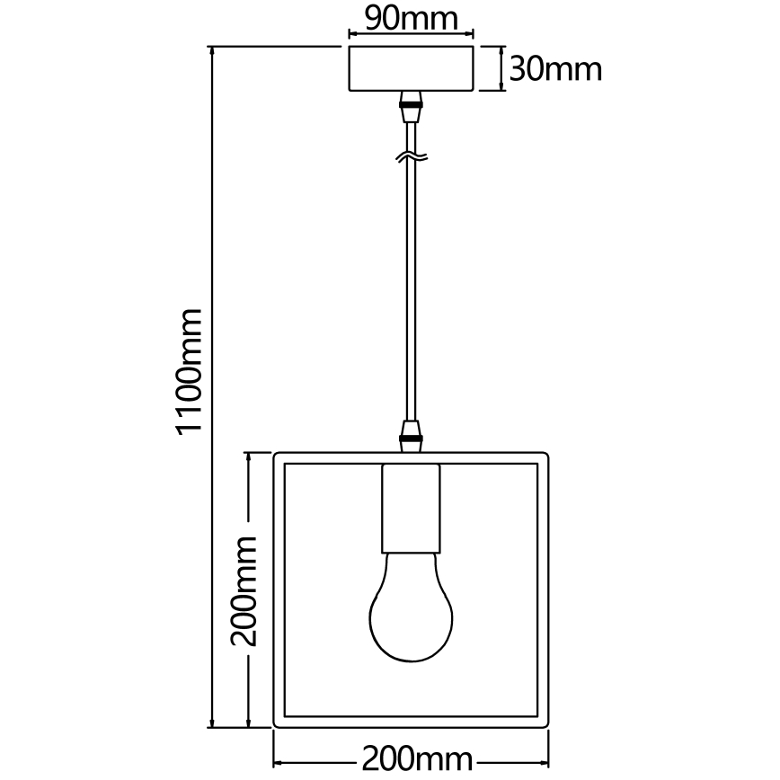 Aigostar - Lampa wisząca na lince 1xE27/60W/230V beżowa