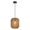 Aigostar - Lampa wisząca na lince 1xE27/60W/230V beżowa śr. 23 cm