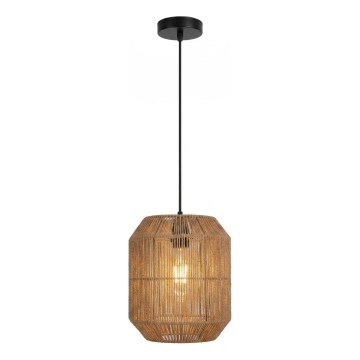 Aigostar - Lampa wisząca na lince 1xE27/60W/230V beżowa śr. 23 cm