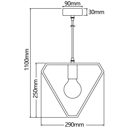 Aigostar - Lampa wisząca na przewodzie 1xE27/60W/230V beżowa