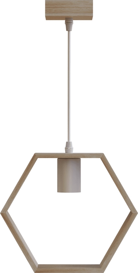 Aigostar - Lampa wisząca na przewodzie 1xE27/60W/230V beżowa